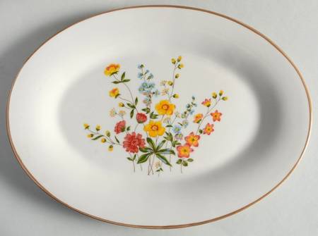 Meadow Bouquet 12" Oval Serving Platter