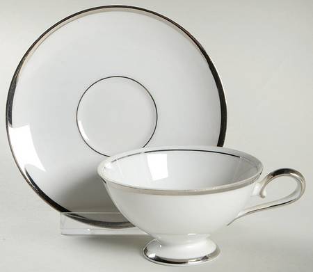 Weddingband Footed Demitasse Cup & Saucer Set