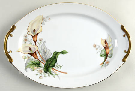 Wood Lily 14" Oval Serving Platter