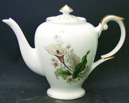 Wood Lily Coffee Pot & Lid
