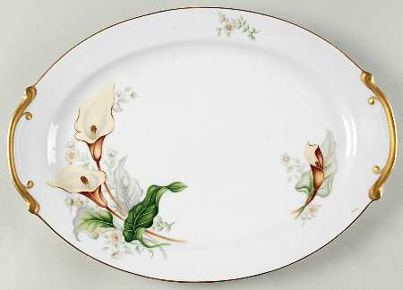 Wood Lily 16" Oval Serving Platter