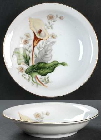 Wood Lily Rim Fruit/Dessert (Sauce) Bowl