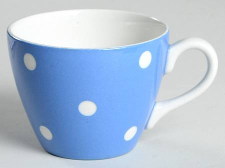 Blue Domino (Blue & White) Flat Cup by T G Green (England)