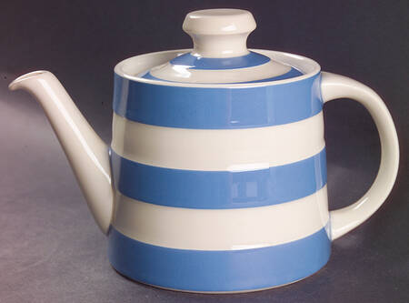 Cornish Blue White (Shield and TG Green) Small Teapot & Lid