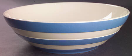 Cornish Blue White (Shield and TG Green) 12" Large Salad Serving Bowl