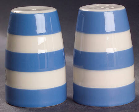 Cornish Blue White (Shield and TG Green) Salt & Pepper Set