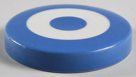 Cornish Blue White (Shield and TG Green) Lid for Rice Canister