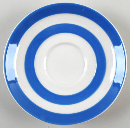 Cornish Blue White (Shield and TG Green) Saucer for Flat Cup