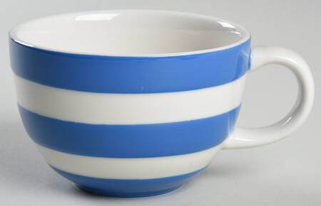 Cornish Blue White (Shield and TG Green) Flat Cup