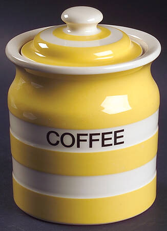 Cornish Yellow (Older) Coffee Canister & Lid