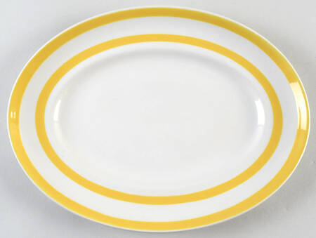 Cornish Yellow (Older) 12" Oval Serving Platter