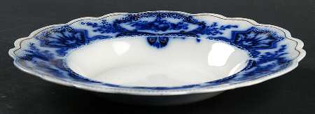Alaska (Flow Blue, Gold Ring) Rim Soup Bowl