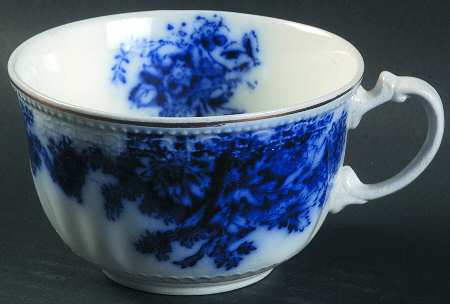 Albany (Flow Blue) Flat Cup