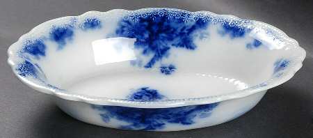 Albany (Flow Blue) 9" Oval Vegetable Bowl