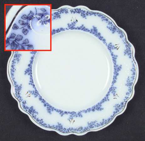 Aldine (Flow Blue) Bread & Butter Plate