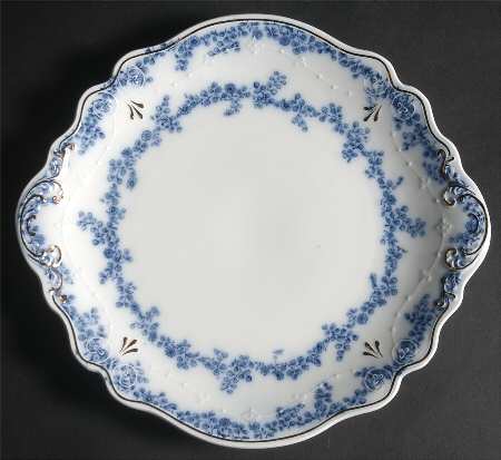 Aldine (Flow Blue) Handled Cake Plate