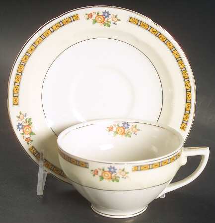 Alton Flat Cup & Saucer Set by Grindley