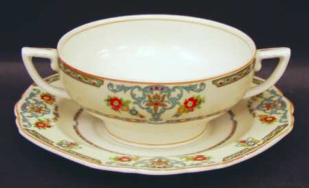 The Arcadia Flat Cream Soup Bowl & Saucer Set