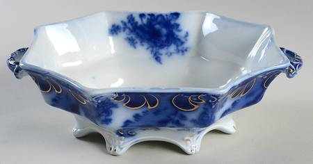 Argyle (Flow Blue) Round Vegetable No Lid
