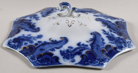 Argyle (Flow Blue) Lid for Round Vegetable