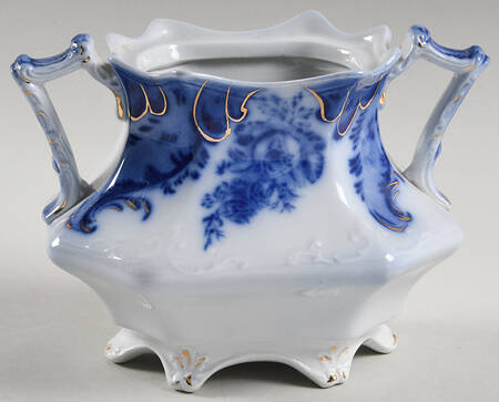 Argyle (Flow Blue) Sugar Bowl No Lid