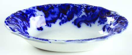Argyle (Flow Blue) Oval Fruit/Dessert Bowl