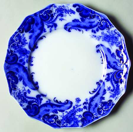 Argyle (Flow Blue) Salad Plate by Grindley
