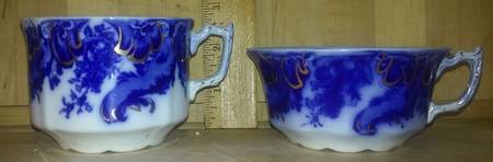 Argyle (Flow Blue) Flat Cup