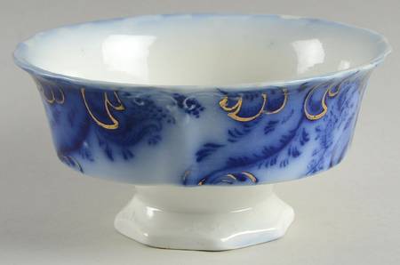 Argyle (Flow Blue) Cranberry Bowl