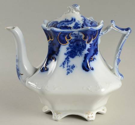 Argyle (Flow Blue) Teapot & Lid