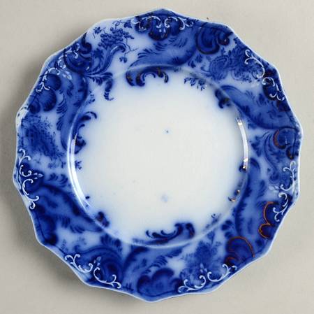 Argyle (Flow Blue) Bread & Butter Plate
