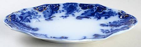 Argyle (Flow Blue) Underplate for Gravy Boat
