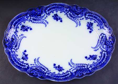 Ashburton (Flow Blue) 16" Oval Serving Platter