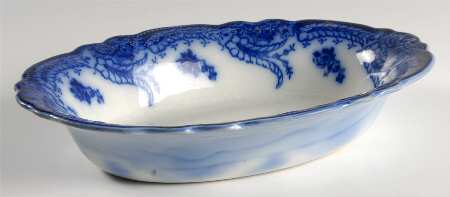 Ashburton (Flow Blue) 10" Oval Vegetable Bowl