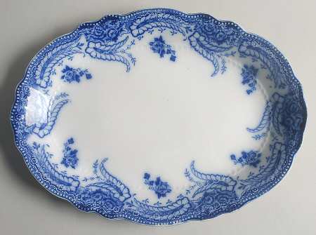 Ashburton (Flow Blue) 14" Oval Serving Platter
