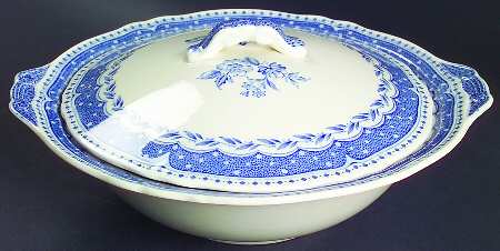 Avon Blue (Earthenware) Round Covered Vegetable by Grindley