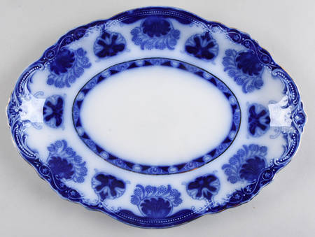 Baltic (Flow Blue) 12" Oval Serving Platter