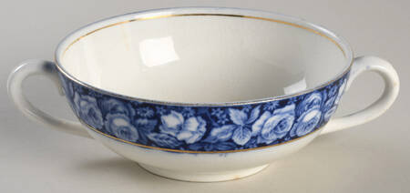 Beauty Roses Flat Cream Soup Bowl