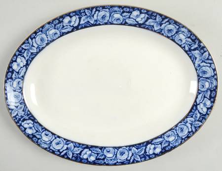 Beauty Roses 10" Oval Serving Platter