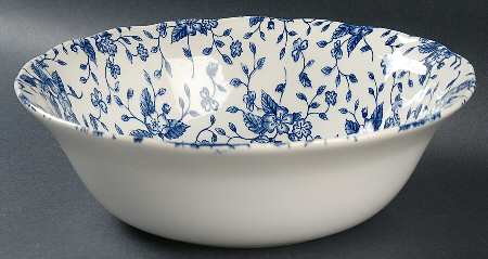 Bouquet Blue 9" Round Vegetable Bowl