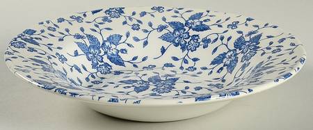 Bouquet Blue Large Rim Soup Bowl