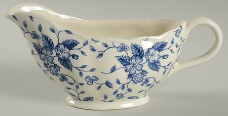 Bouquet Blue Gravy Boat
