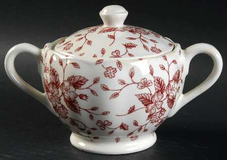 Bouquet Pink Sugar Bowl & Lid