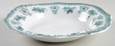 Brussels Green (Gold Trim) Round Butter No Lid