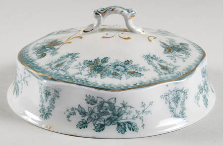 Brussels Green (Gold Trim) Lid for Round Butter