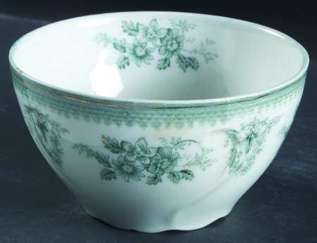 Brussels Green (Gold Trim) Cranberry Bowl