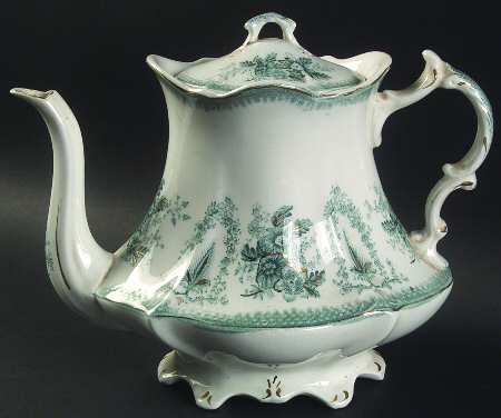 Brussels Green (Gold Trim) Teapot & Lid