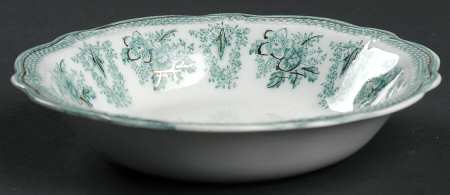 Brussels Green (Gold Trim) Fruit/Dessert (Sauce) Bowl