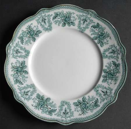 Brussels Green (Gold Trim) Luncheon Plate