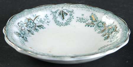 Brussels Green (Gold Trim) Butter Pat